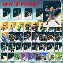 38gab/komplektā Nfc Amiibo kartes, kas saderīgas ar leģendu par Zelda Breath Of the Wild Tears Of the Kingdom Linkage kartes cena un informācija | Mīkstās (plīša) rotaļlietas | 220.lv