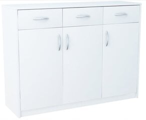 Kumode skapis WHITE 110cm atvilktnes grāmatu plaukts cena un informācija | Kumodes | 220.lv