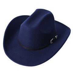 Kovboju cepure rudens un ziemas bieza fedora cepure vienkrāsains sarkans krokains buļļa galvas logotips unisex džezs цена и информация | Мужские шарфы, шапки, перчатки | 220.lv