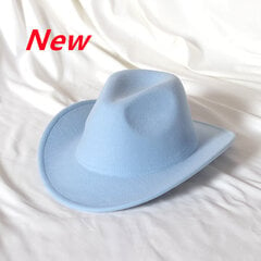 Piparmētru zaļā krāsā Western Cowboy Hat Sieviešu gofrēta kovboju cepure Girl Fedora ar ādu Fedora Toca Toca Knight cepure cena un informācija | Vīriešu cepures, šalles, cimdi | 220.lv