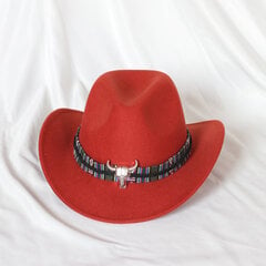 Piparmētru zaļā krāsā Western Cowboy Hat Sieviešu gofrēta kovboju cepure Girl Fedora ar ādu Fedora Toca Toca Knight cepure cena un informācija | Vīriešu cepures, šalles, cimdi | 220.lv