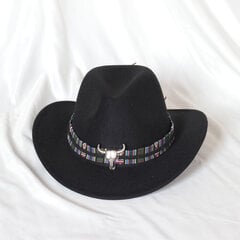 Piparmētru zaļā krāsā Western Cowboy Hat Sieviešu gofrēta kovboju cepure Girl Fedora ar ādu Fedora Toca Toca Knight cepure cena un informācija | Vīriešu cepures, šalles, cimdi | 220.lv