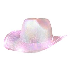 LED rietumu kovboju cepure Cowgirl cepure Retro LED gaiša džeza cepure līgavas kovboju cepure Cosplay kostīms vīriešu kovboju uzvalks sievietēm цена и информация | Мужские шарфы, шапки, перчатки | 220.lv