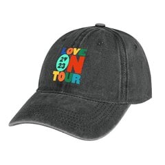 Love on Tour 2023 logotips Cowboy Hat putuplasta ballīšu cepures Beach Bag Cosplay sieviešu cepures 2023 vīriešu цена и информация | Мужские шарфы, шапки, перчатки | 220.lv