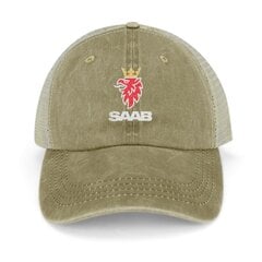 SAAB Vintage Grunge Logo Cowboy Cepure Cepure Beach Trucker Cepures Bērnu Cepure Cepure Vīriešu Cepure Luksusa Sieviešu цена и информация | Мужские шарфы, шапки, перчатки | 220.lv