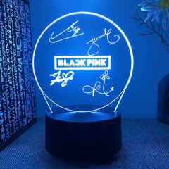 3d-начнік Blackpink Illusion Lamp з пультам дыстанцыйнага кіравання 16 колерамі, дэкор пакоя цена и информация | Настольные лампы | 220.lv