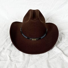 Cowboy cepure 2023 aksesuārs ādas cepure Panamas cepure jostas sērijas cepures jostas sprādze Unisex western chapeu kovbojs цена и информация | Мужские шарфы, шапки, перчатки | 220.lv