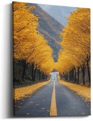 Glezna Autumn Road cena un informācija | Gleznas | 220.lv