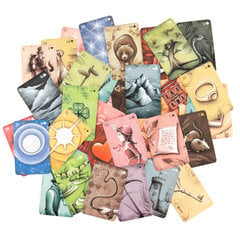 Pasaku zeme-lenormand, kartiņas izmērs 8,8x6cm, ar vienkāršu ceļvedi, lenormand karti, orākula zīlēšanas praksi cena un informācija | Galda spēles | 220.lv