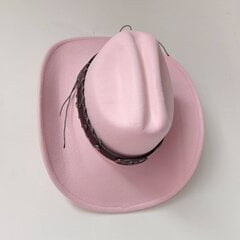 9 CM Rietumu kovboju cepure ar platām malām vīriešiem, vintage Fascinator Cowgirl Džeza cepure Cloche Baznīcas cepures Sombrero Hombre цена и информация | Мужские шарфы, шапки, перчатки | 220.lv