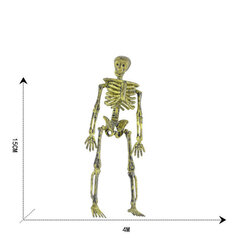 Helovīna dekorēšana ārā, šausmīgs skelets, staba pagalms, zāliens, rāpojošs zemes lauzējs 2024. gada Helovīna galvaskausa dārza kapsētas dekorēšanai цена и информация | Аппликации, декорации, наклейки | 220.lv