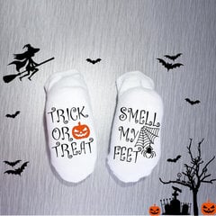 1 pāris pielāgotas baltas, Happy Halloween dekorācijas bērnu zeķes Baby Shower Dāvana Unisex jaundzimušajam Bebe pēdu zeķes 0-1 bērnu apavi cena un informācija | Aplikācijas, rotājumi, uzlīmes | 220.lv