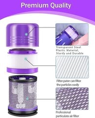 Dyson V12 3 Pack Filters - фільтр для пыласоса Hepa, сумяшчальны з Dyson V12 Slim Absolute Detect, аксэсуар, які мыецца цена и информация | Принадлежности для пылесосов | 220.lv