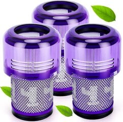 Dyson V12 3 Pack Filters - фільтр для пыласоса Hepa, сумяшчальны з Dyson V12 Slim Absolute Detect, аксэсуар, які мыецца цена и информация | Принадлежности для пылесосов | 220.lv