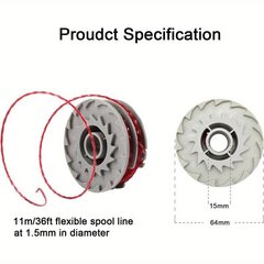 Zāles trimmera spoles ir saderīgas ar Flymo trimmeru dubultās automātiskās padeves spoles līniju, saderīgas ar Flymo FLY021/513937190 zāles trimmera spoli цена и информация | Садовые инструменты | 220.lv