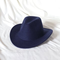 Piparmētru zaļā krāsā Western Cowboy Hat Sieviešu gofrēta kovboju cepure Girl Fedora ar ādu Fedora Toca Toca Knight cepure цена и информация | Мужские шарфы, шапки, перчатки | 220.lv