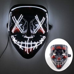 Helovīna maska ​​LED Scary Skull Masquerade, balta цена и информация | Нижнее корректирующее белье | 220.lv