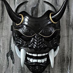 Hannya Demon Mask Japāņu Oni ​​Samurai Noh Kabuki Red Prajna Lateksa maskas Pieaugušajiem Unisex Helovīna Cosplay Rekvizīti цена и информация | Праздничные декорации | 220.lv