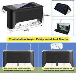 Outdoor Solar Deck Light 8 Pack, Solar Step Light Ūdensizturīgs LED saules gaisma, silta gaisma cena un informācija | Stāvlampas | 220.lv