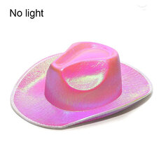 Rietumu LED kovboju cepure Cowgirl cepure Retro LED gaismas malu džeza cilindra cepure mirdzoša līgavas cepure Cosplay kostīmu kovboju uzvalks sievietēm vīriešiem цена и информация | Мужские шарфы, шапки, перчатки | 220.lv