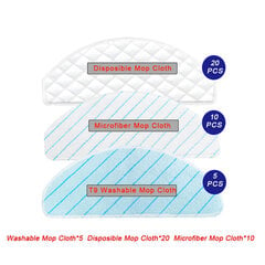 Paredzēts ECOVACS T9 piederumu mazgājamām mopu drānas vienreizējās lietošanas mopu drānas mikrošķiedras tīrīšanas paliktnim Deebot T8 Max T9 AIVI sērijas paklāju tīrītājiem cena un informācija | Lapu pūtēji, zaru smalcinātāji, slaucīšanas iekārtas | 220.lv