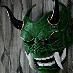 Hannya Demon Mask Japāņu Oni ​​Samurai Noh Kabuki Red Prajna Lateksa maskas Pieaugušajiem Unisex Helovīna Cosplay Rekvizīti цена и информация | Праздничные декорации | 220.lv