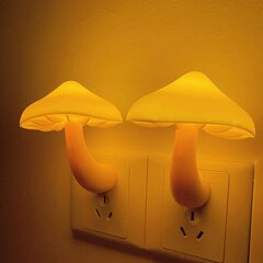 gabals Mushroom Night Light LED sensora spraudnis bērnu guļamistabas apgaismojumam, dzeltens cena un informācija | Sienas lampas | 220.lv