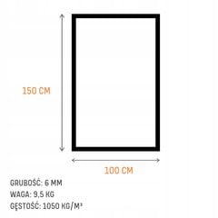 Trenažieru aizsargpaklājs Pavi Sorte, 150x100 cm, melns cena un informācija | Piederumi un aksesuāri trenažieriem | 220.lv