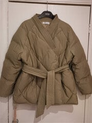 (One Size-khaki) Alien Kitty 2024 Eleganta sieviešu parka ziemas biezi mēteļi, brīvi, silti virsdrēbju jaka Sieviešu biroja sieviešu topi ar jostu цена и информация | Женские пальто | 220.lv