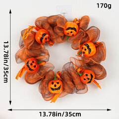 Priekšējās durvis Halloween gaismas krustojums ar 3D sūkņiem, karteļiem, eucalyptus filiālēm un atstāj Halloween dekorācijas, kas piemērotas ģimenēm, iekšienēm un ārpus tām цена и информация | Искусственные елки | 220.lv