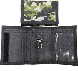 1 gab Camo Wallet, poliestera/audekls/Oxford/Kids Wallet, Teen Boys Wallet (militāri zaļš) cena un informācija | Sieviešu maki, karšu maki | 220.lv