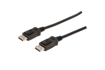 ASSMANN DisplayPort 1.2 w/interlock Connection Cable DP M (plug)/DP M (plug) 1m cena un informācija | Kabeļi un vadi | 220.lv