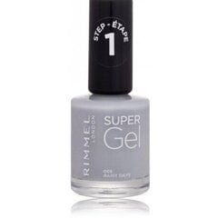 Gēla nagu laka Rimmel Super Gel Nail Polish, 005 Rainy Days, 12 ml cena un informācija | Nagu lakas, stiprinātāji | 220.lv