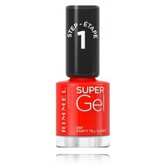 Gēla nagu laka Rimmel Super Gel Nail Polish, 097 Party Till Sunset, 12 ml cena un informācija | Nagu lakas, stiprinātāji | 220.lv