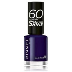 Nagu laka Rimmel 60 Seconds Super Shine Nail Polish, 720 Sea In The Dark, 8 ml cena un informācija | Nagu lakas, stiprinātāji | 220.lv