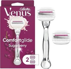 Gillette Venus Dāvanu Komplekts Comfortglide Skuvekli + 2 Skuvekļa Galviņas + Soma cena un informācija | Skūšanās piederumi, kosmētika | 220.lv