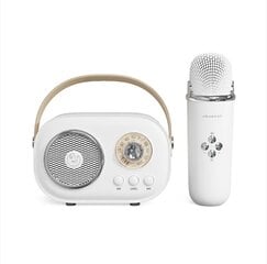 Mini karaoke iekārta ar Bluetooth skaļruni, balta cena un informācija | Skaļruņi | 220.lv