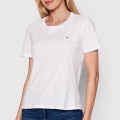 Tommy Jeans sieviešu t-krekls Regular Fit, balta kokvilna DW0DW14616-YBR цена и информация | Женские футболки | 220.lv