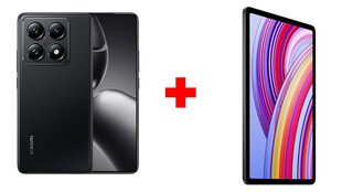 Xiaomi 14T Pro 5G 12/512GB Titan Black + Xiaomi Redmi Pad Pro 12.1 6GB/128GB Graphite Gray cena un informācija | Mobilie telefoni | 220.lv