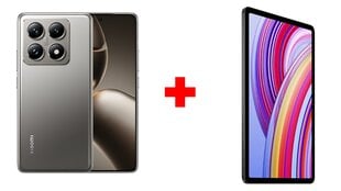 Xiaomi 14T Pro 5G 12/512GB Titan Gray + Xiaomi Redmi Pad Pro 12.1 6GB/128GB Graphite Gray цена и информация | Мобильные телефоны | 220.lv