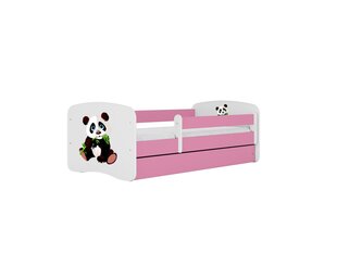 Bērnu gulta ar matraci un atvilktni Kocot Kids BabyDreams Pink panda 2, rozā cena un informācija | Bērnu gultas | 220.lv