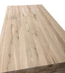 Ozolkoka mēbeļu panelis, masīva lameļu plāksn – Rustic – 4x65x90 cm cena un informācija | Galda virsmas | 220.lv