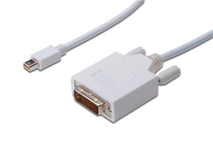 ASSMANN Displayport 1.1a Adapter Cable miniDP M (plug)/DVI-D (24+1) M (plug) 1m cena un informācija | Adapteri un USB centrmezgli | 220.lv