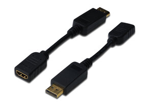 Assmann, DP/HDMI, 0.15 m цена и информация | Адаптеры и USB разветвители | 220.lv