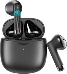 Bezvadu austiņas, Bluetooth 5.3 austiņu stereo basi, Bluetooth austiņas ausu trokšņu slāpēšanas mikrofonā, austiņas IP7 ūdensnecaurlaidīgs sports, 32H atskaņošanas laiks USB C mini uzlādes korpuss ausu pumpuri Android iOS cena un informācija | Austiņas | 220.lv