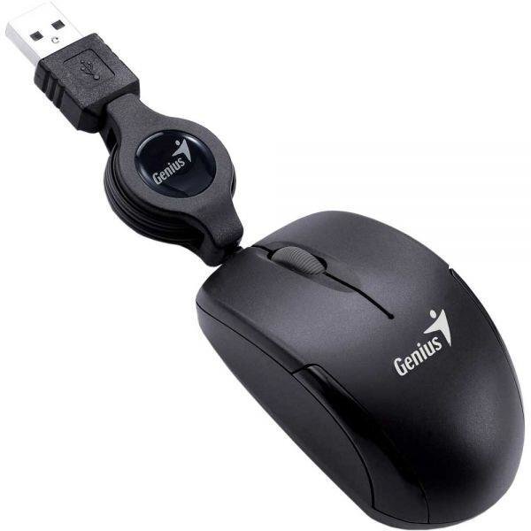 Genius Micro Traveler V2, USB, melns cena un informācija | Peles | 220.lv