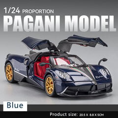 1:24 Simulācija Pagani Ķīniešu pūķa sakausējuma automobiļu modeļa skaņas un gaismas atvilkšana sporta auto rotaļlietu zēnu kolekcijas dekorācijas dāvana цена и информация | Коллекционные модели автомобилей | 220.lv