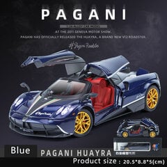 1:24 Simulācija Pagani Ķīniešu pūķa sakausējuma automobiļu modeļa skaņas un gaismas atvilkšana sporta auto rotaļlietu zēnu kolekcijas dekorācijas dāvana цена и информация | Коллекционные модели автомобилей | 220.lv