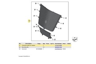 BMW Motociklu aizsargs Grille Radiatora komplekts K67 K69 S1000XR 77318414688 oriģināls cena un informācija | Auto piederumi | 220.lv