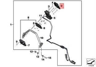 BMW K02 vāka stiprinājuma statīvs oriģināls 77527726412 cena un informācija | Auto piederumi | 220.lv